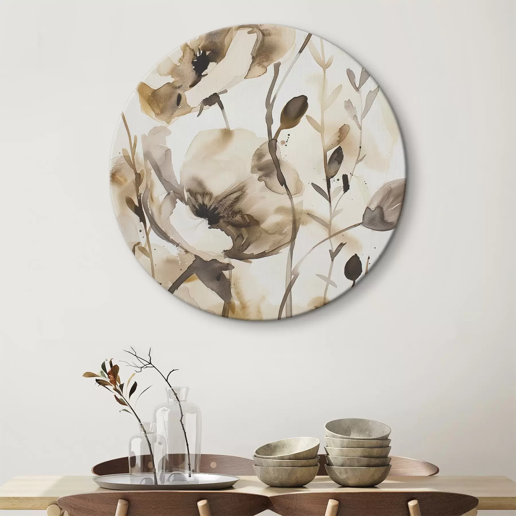 Fototapete Blumen im Aquarellstil r45364