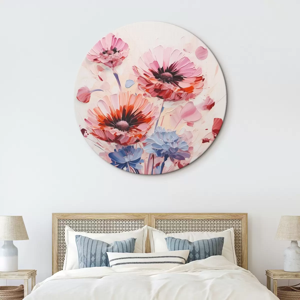 Runde Wandbilder Blumen r45373