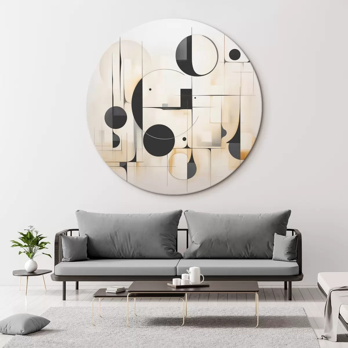 Runde Wandbilder Geometrische Abstraktion r45376