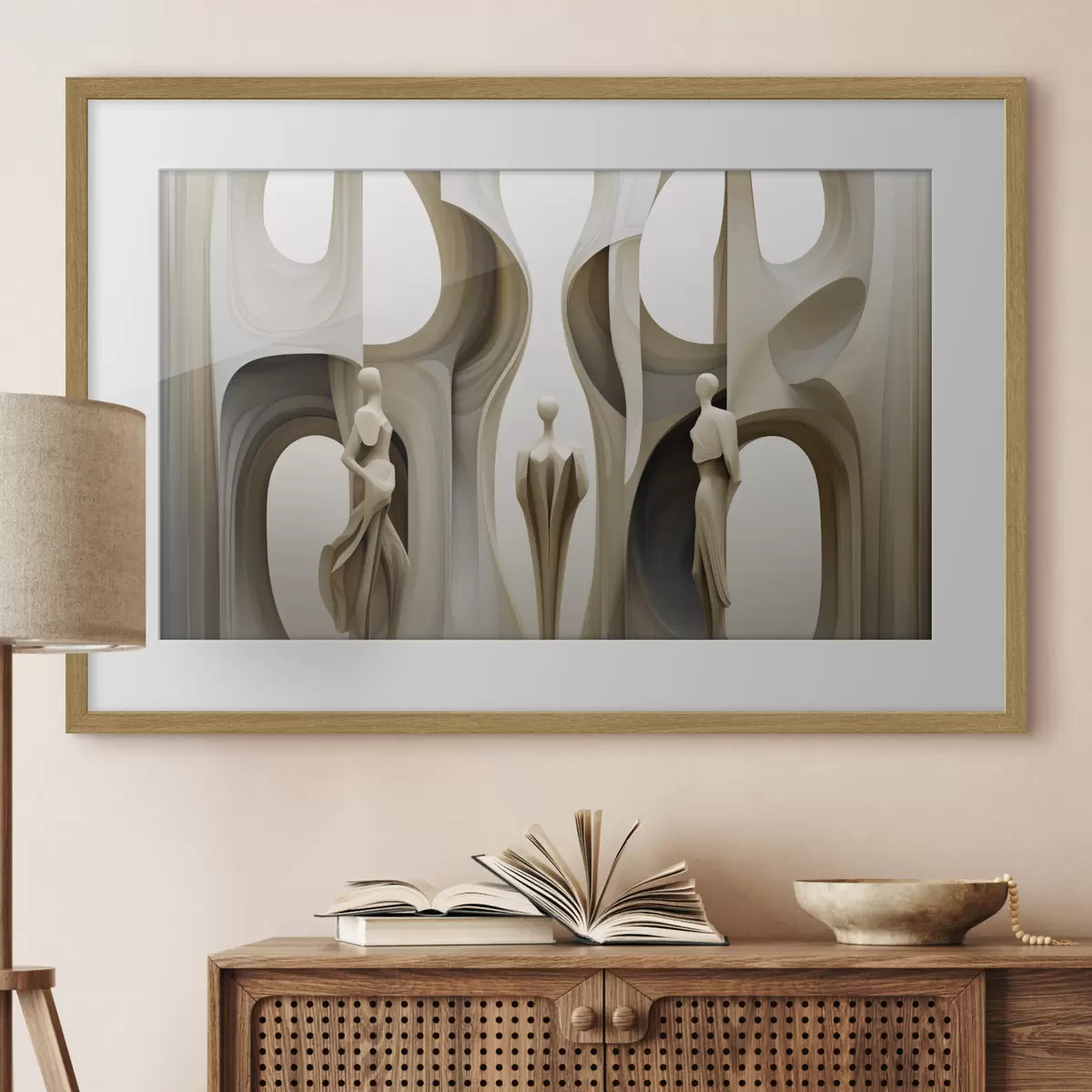 Poster Abstraktion mit Scherenschnitten f45371