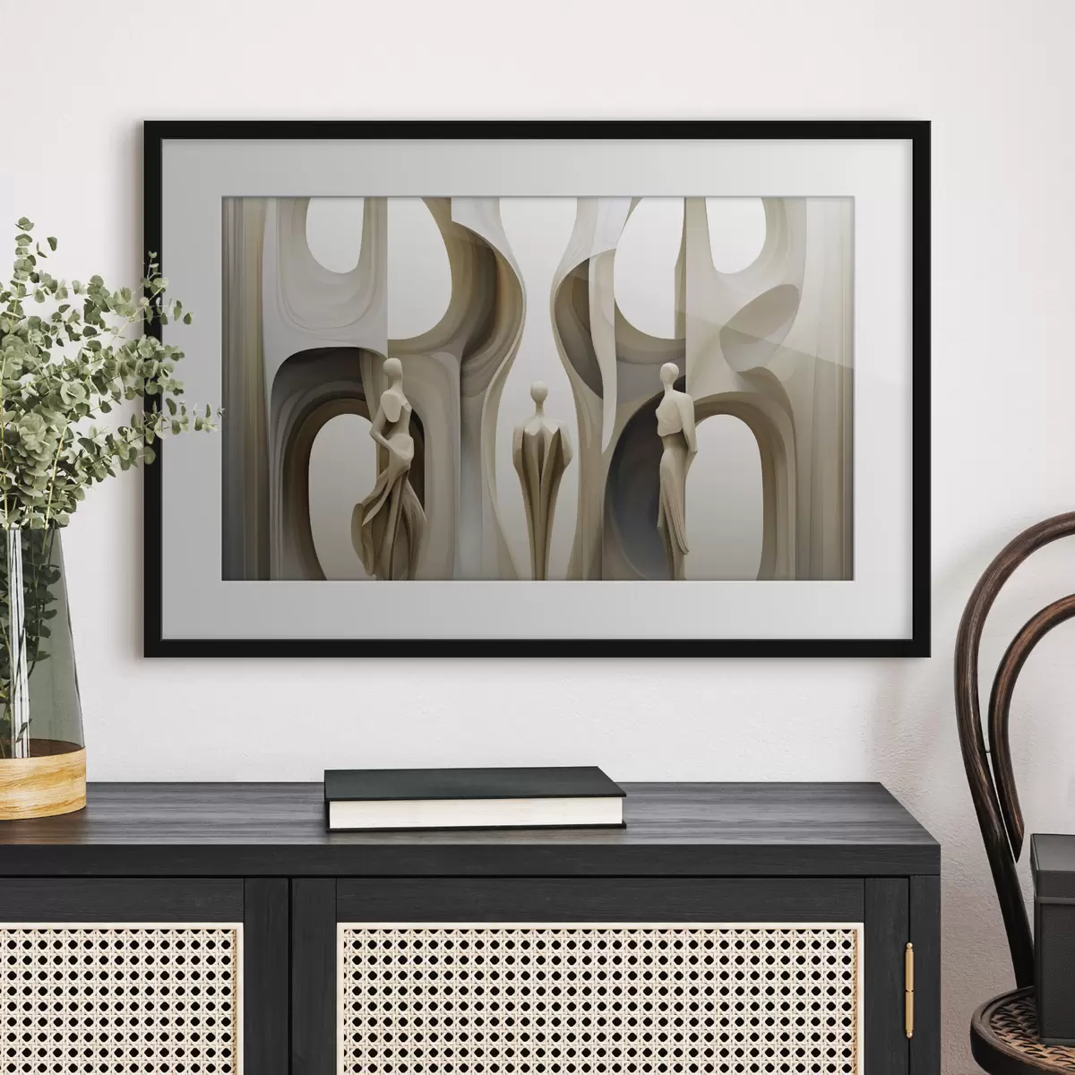 Poster Abstraktion mit Scherenschnitten f45371
