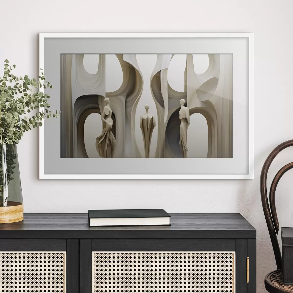 Poster Abstraktion mit Scherenschnitten f45371