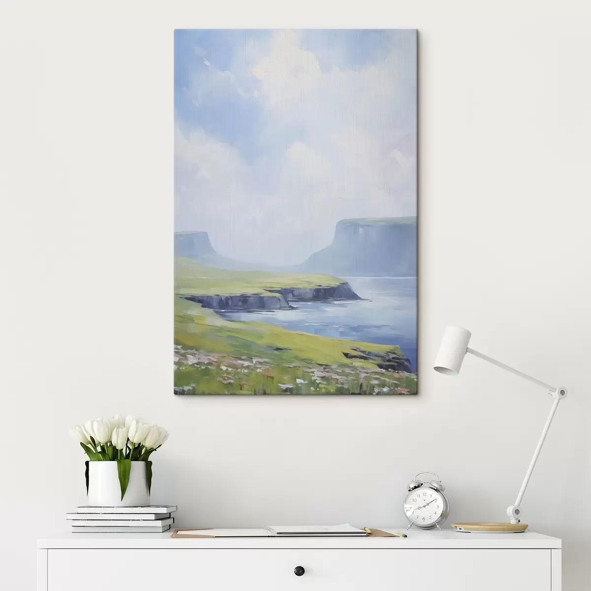 Fototapete Meeresküste mit Fjorden im Hintergrund s45460