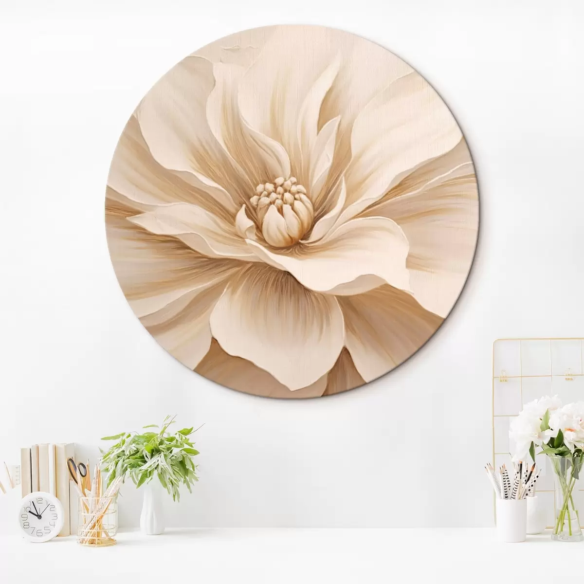Runde Wandbilder Große Blume r45471