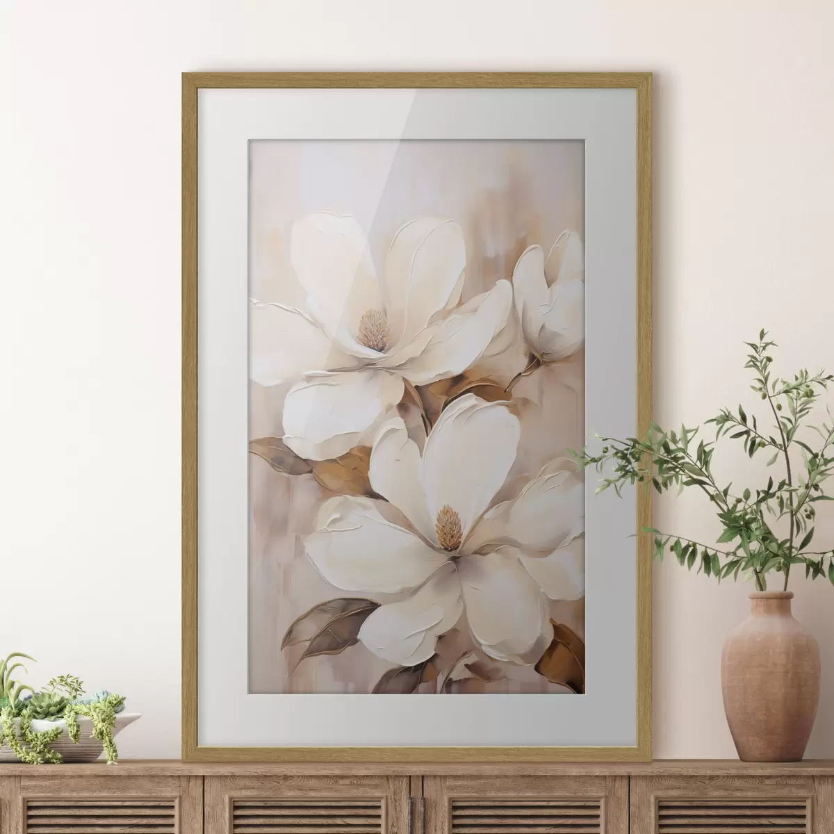 Poster Blüten und Tiefe f45572