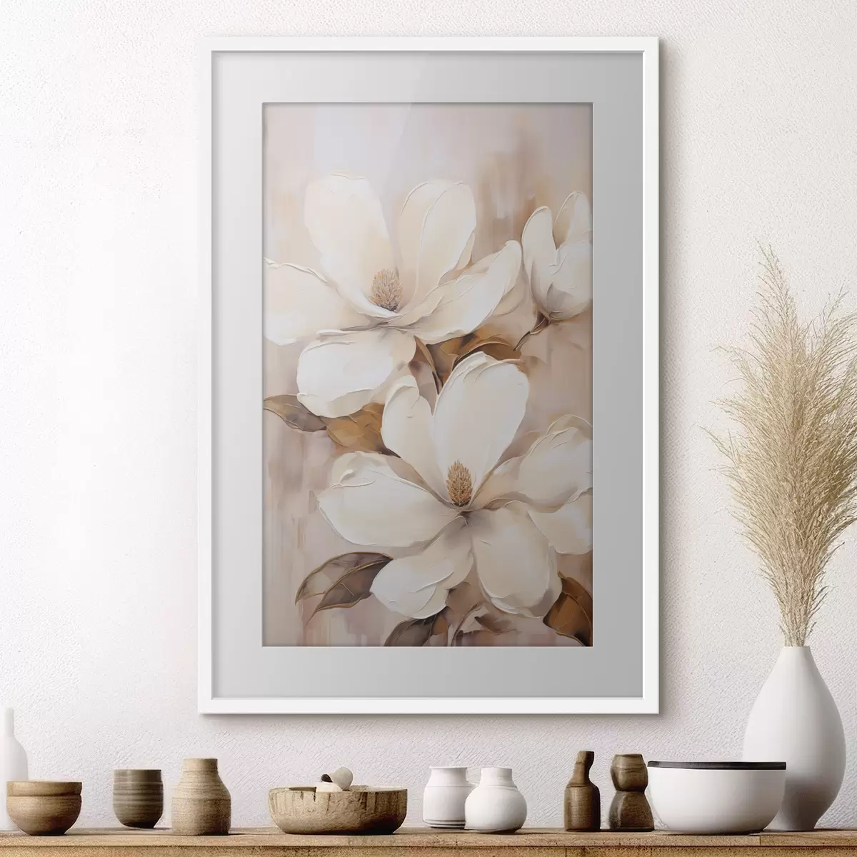Poster Blüten und Tiefe f45572
