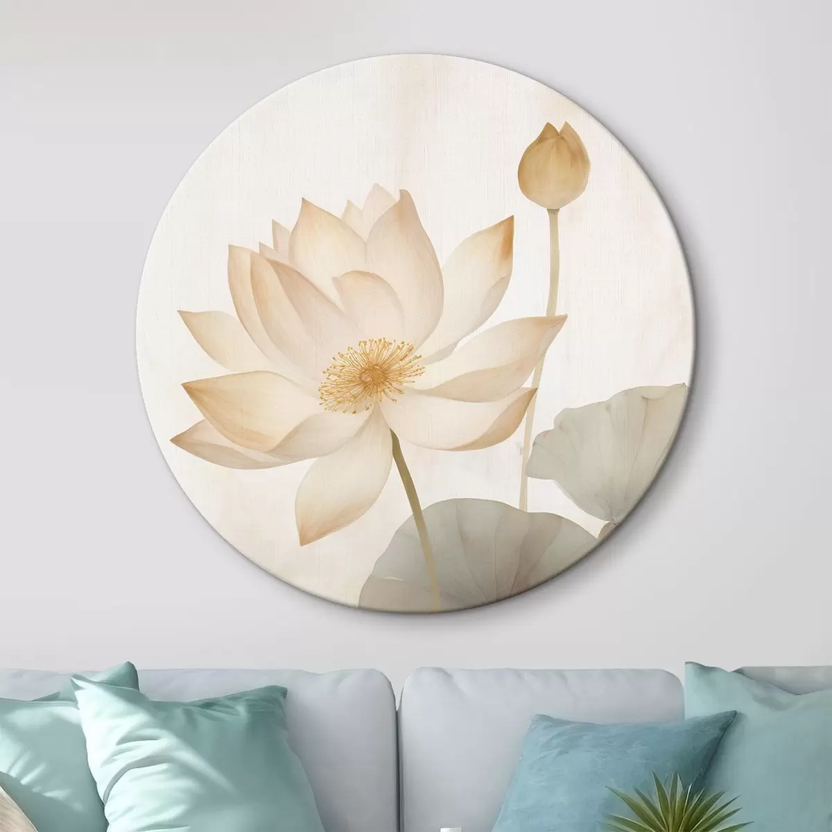 Runde Wandbilder Große Lotusblume r45613