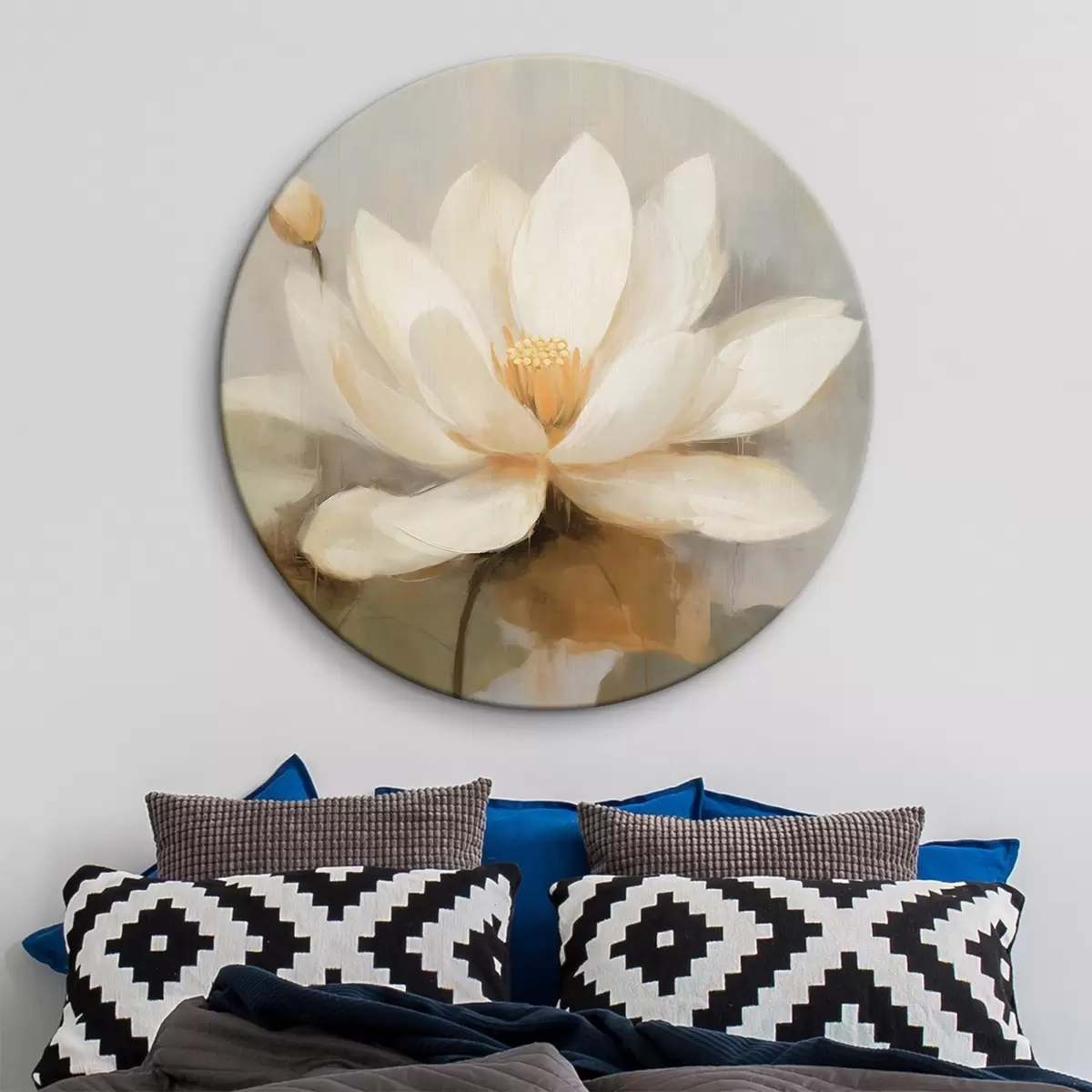 Runde Wandbilder Große Lotusblume r45618