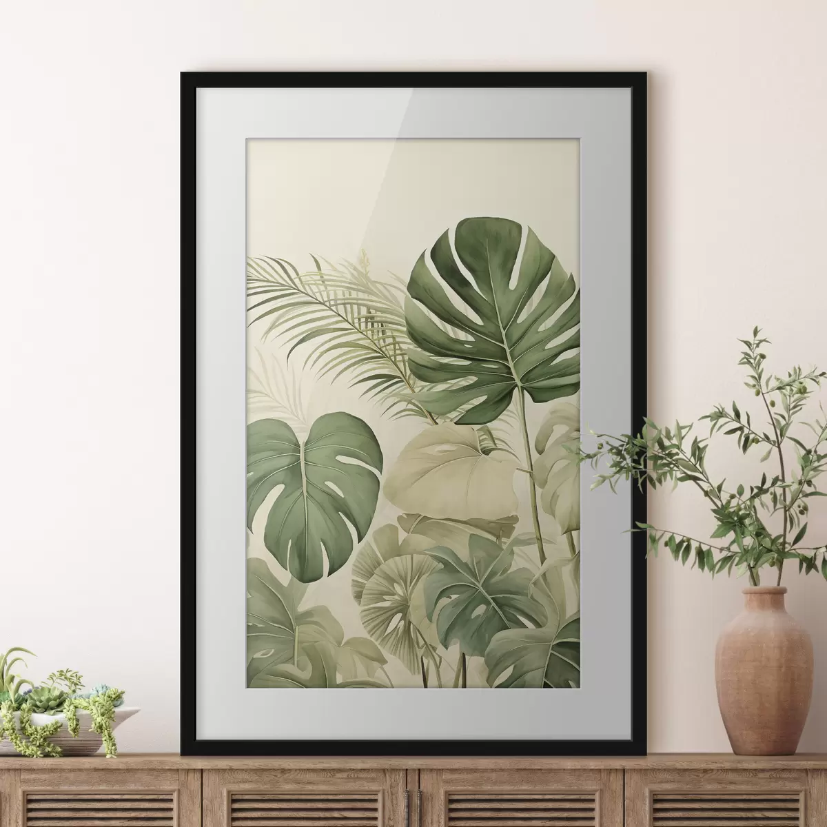 Poster Monstera-Blätter und Tropical f45614