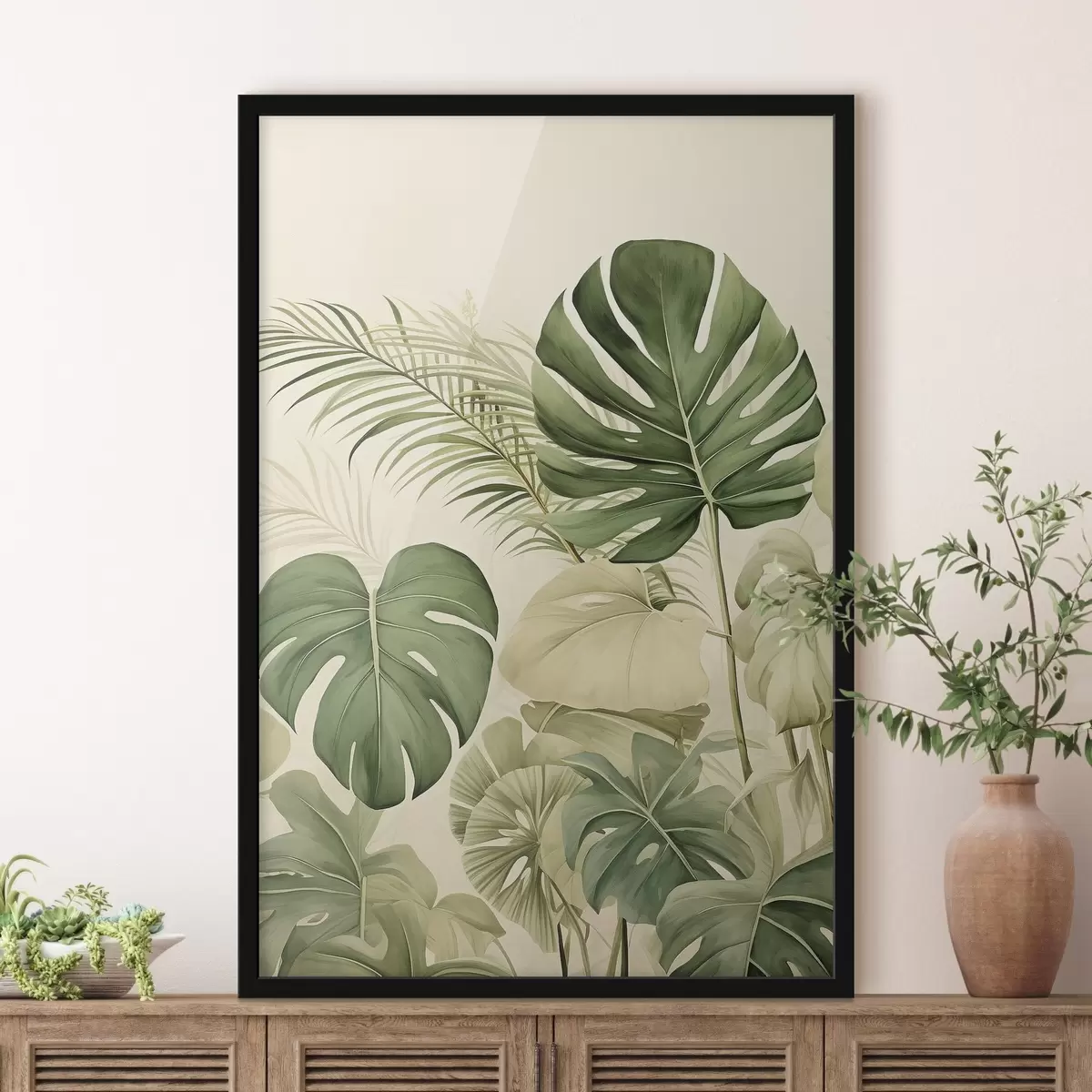 Poster Monstera-Blätter und Tropical f45614