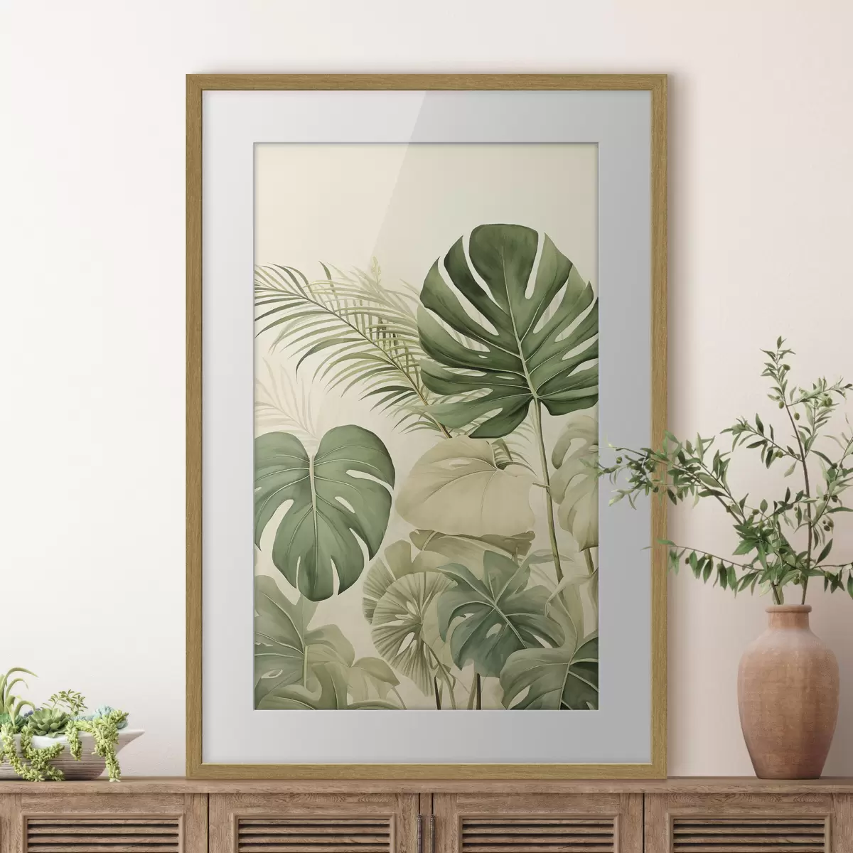 Poster Monstera-Blätter und Tropical f45614