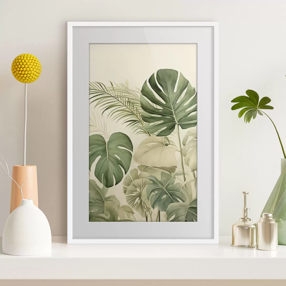 Poster Monstera-Blätter und Tropical f45614