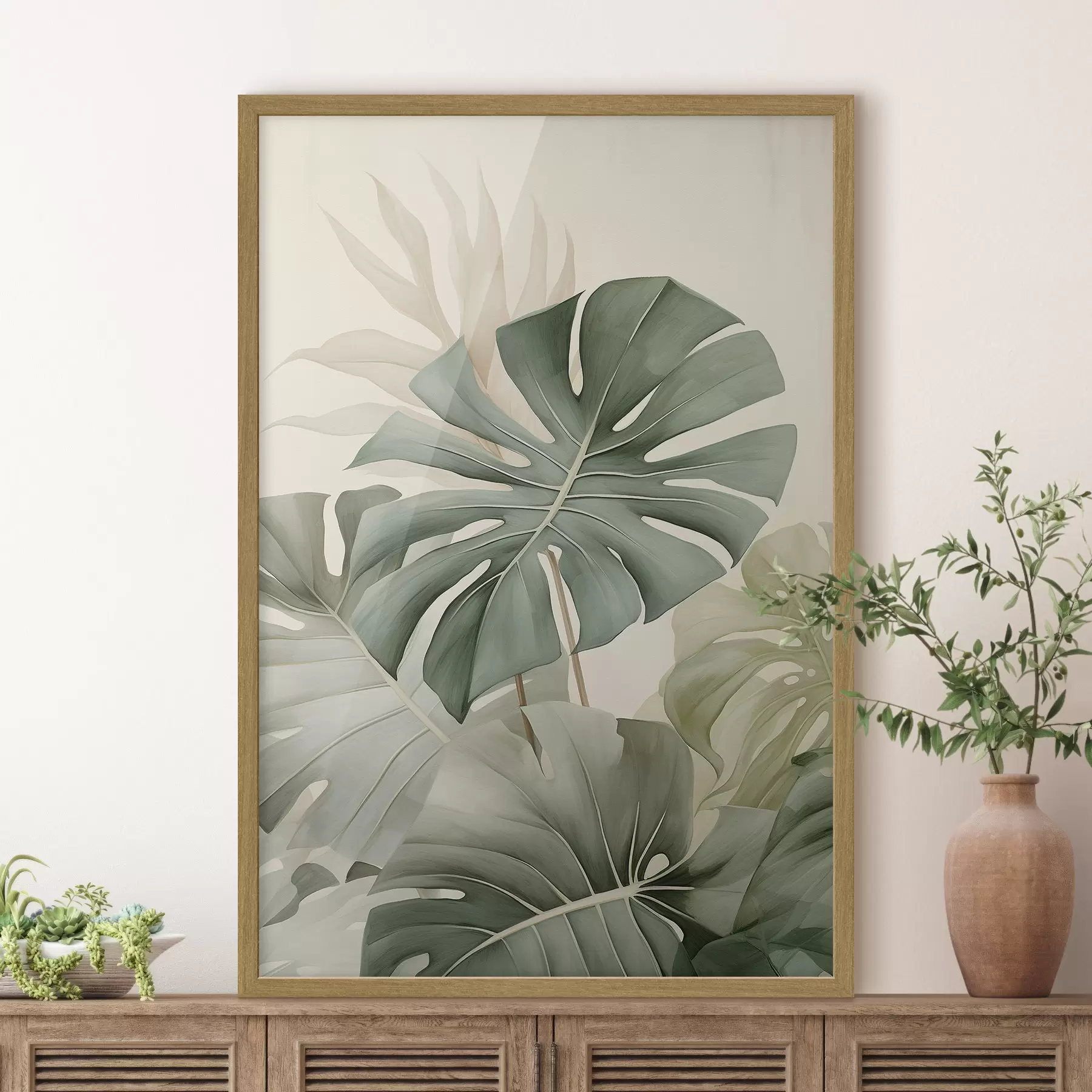 Fototapete Großes Monstera-Blatt f45616