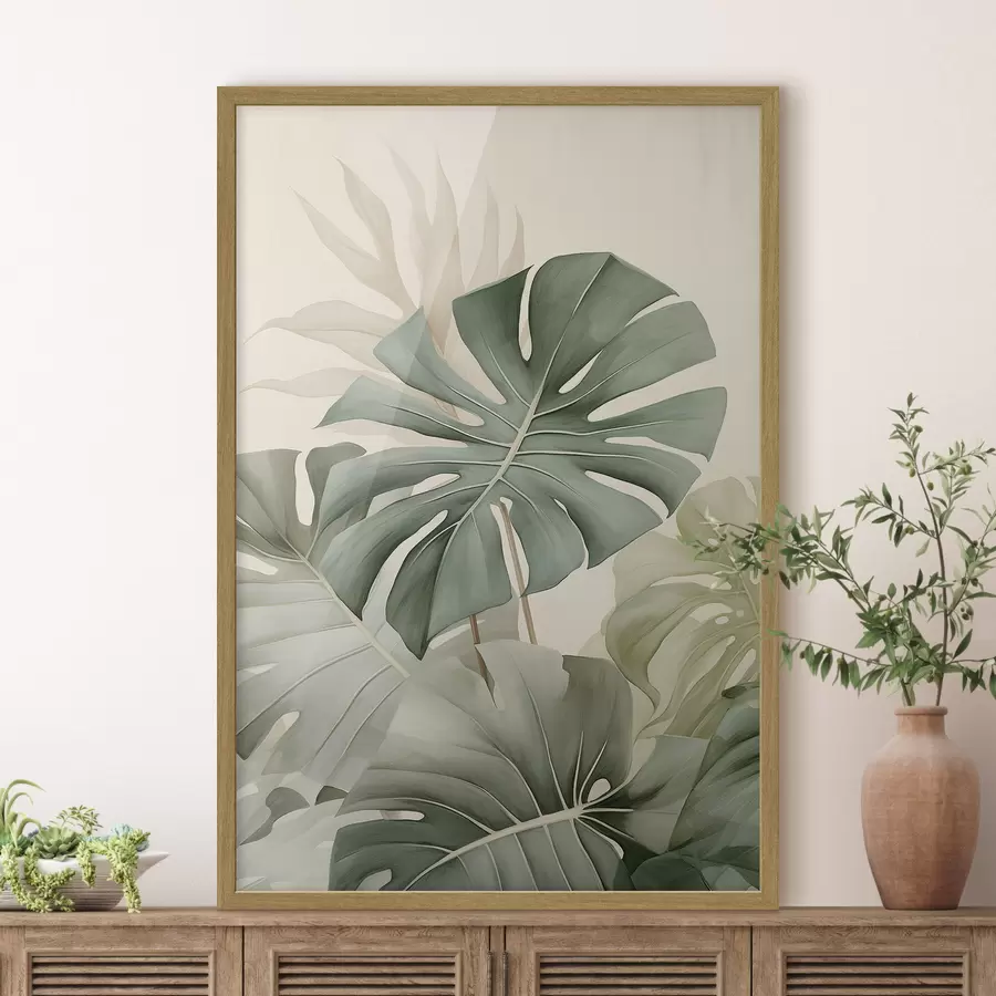 Fototapete Großes Monstera-Blatt f45616