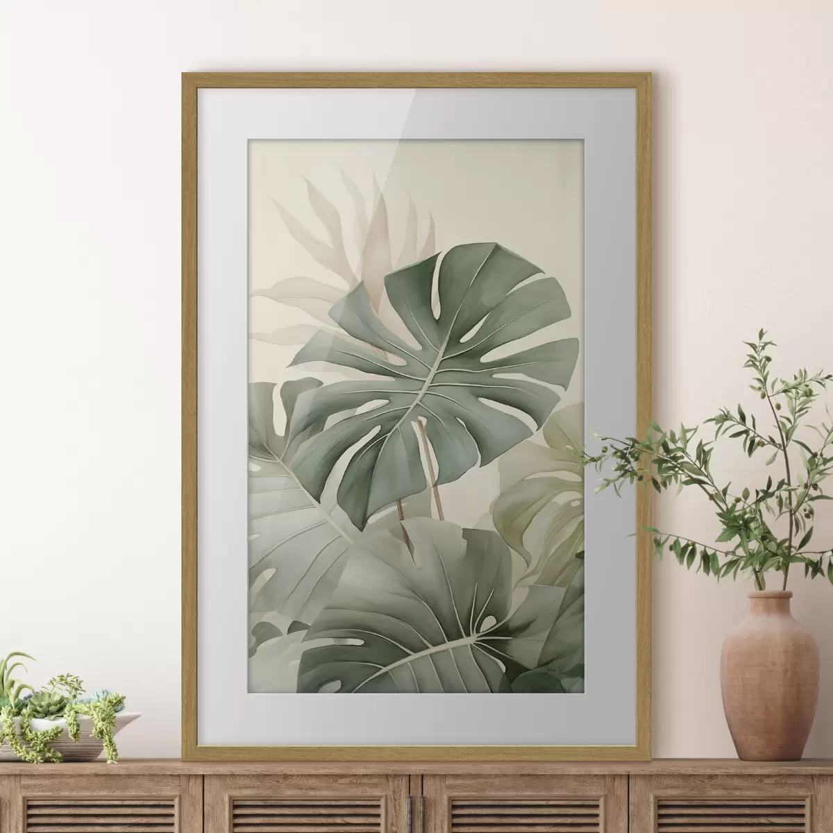 Poster Großes Monstera-Blatt f45616
