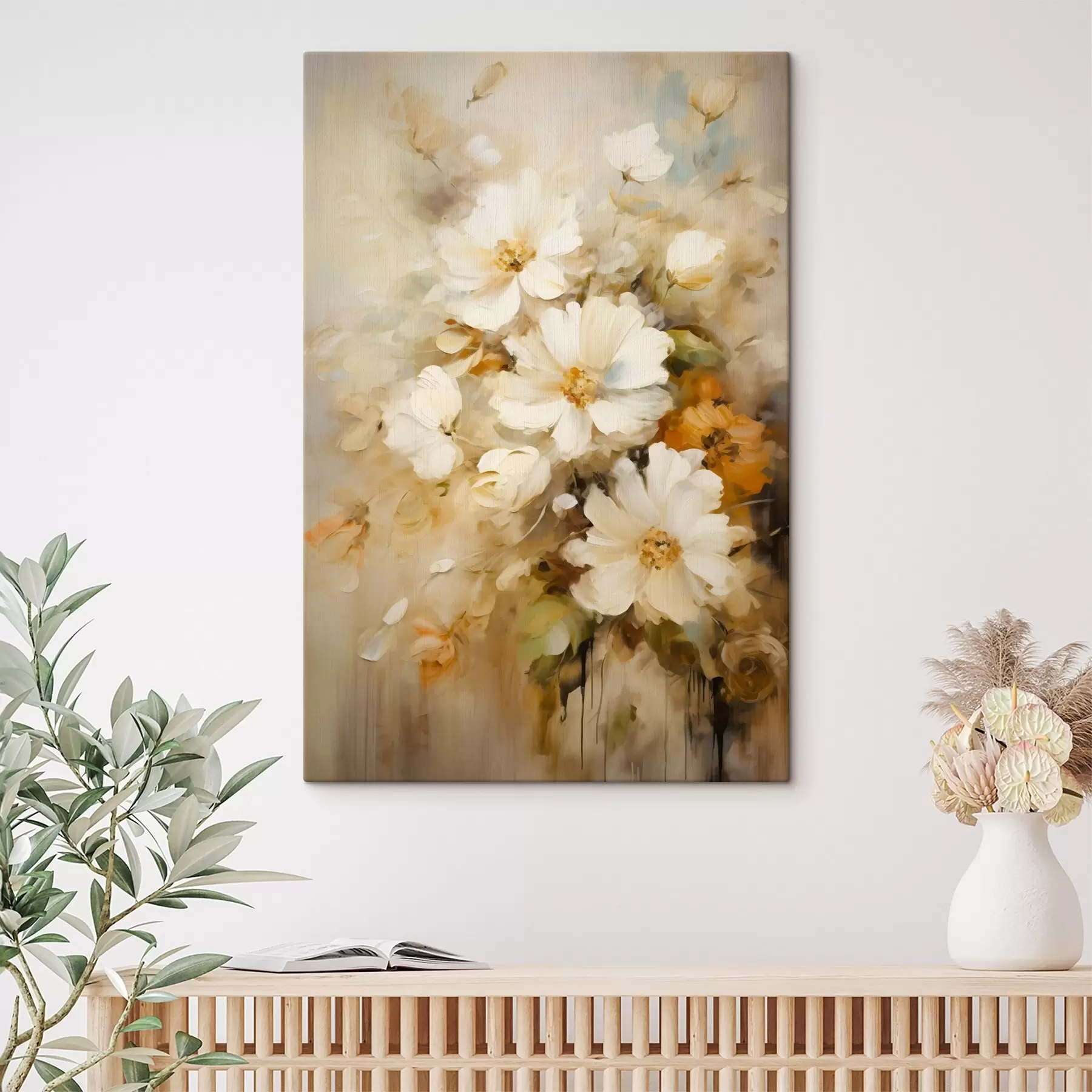 Fototapete Komposition in pastellfarbenen Beige- und Brauntönen s45534