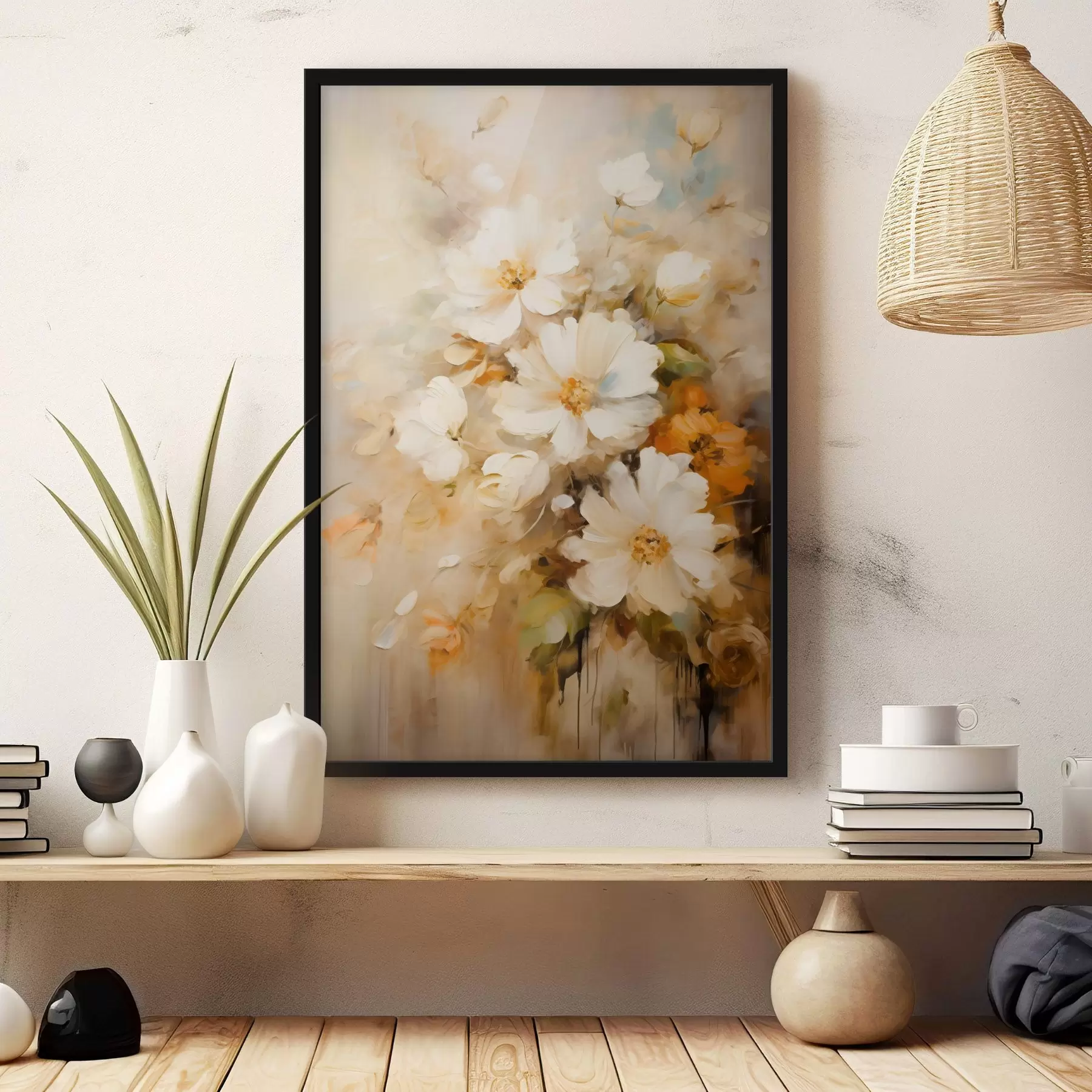 Fototapete Komposition in pastellfarbenen Beige- und Brauntönen f45534