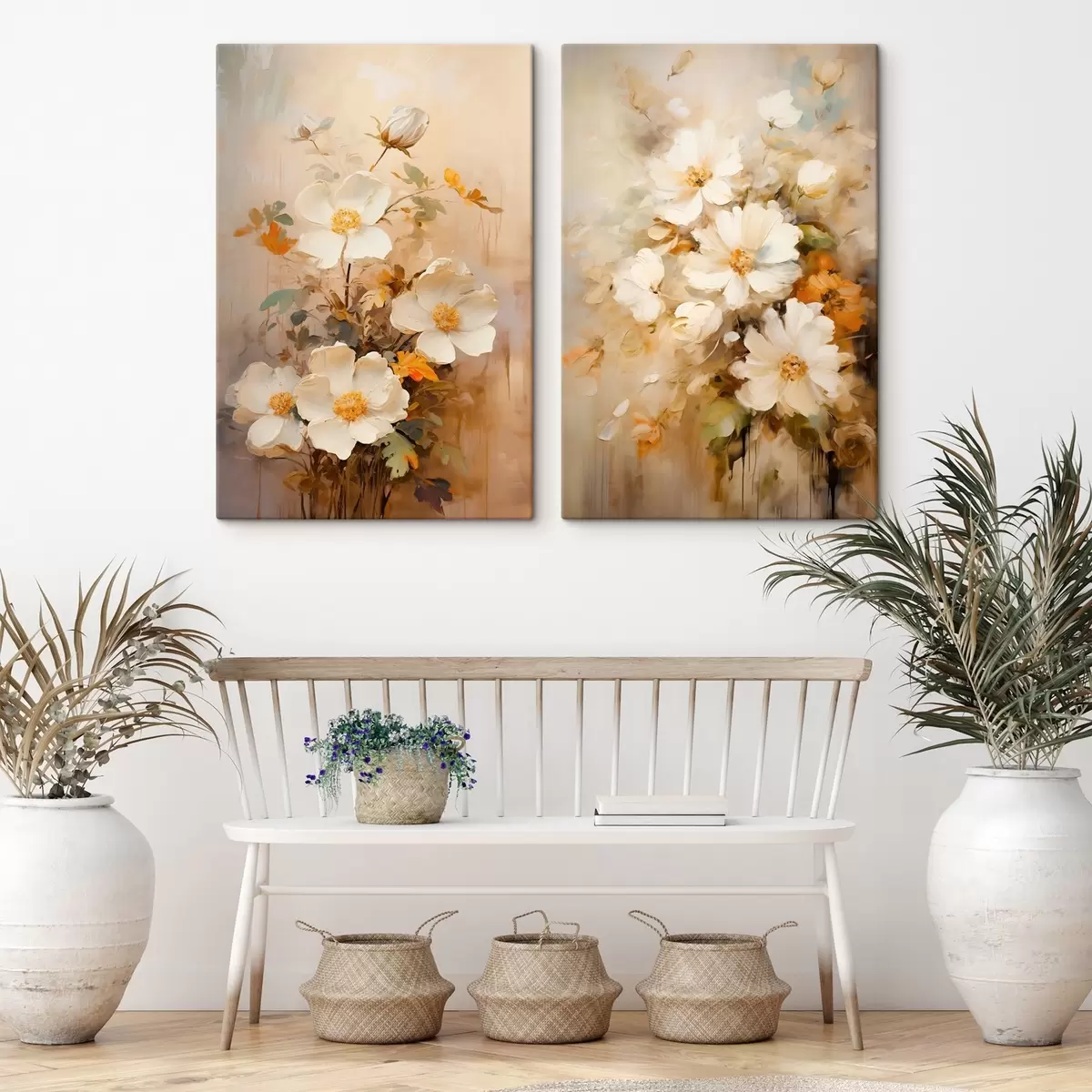 Fototapete Wildblumen: dekorative Komposition mit verschwommenen Farben m00635
