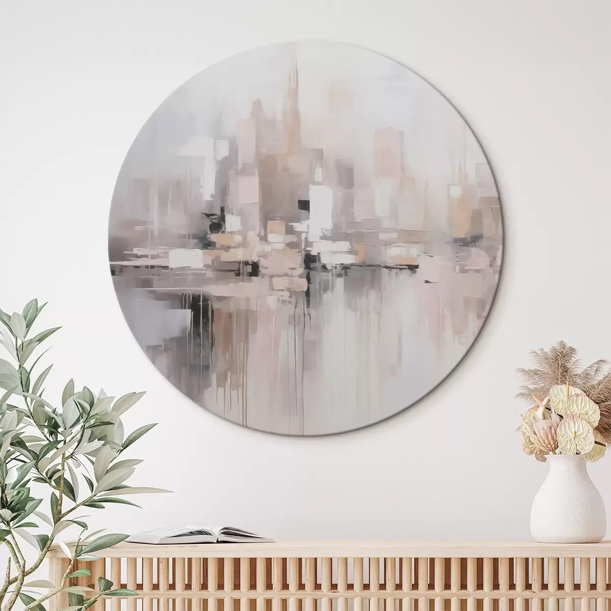 Runde Wandbilder Abstrakte Stadt r45602