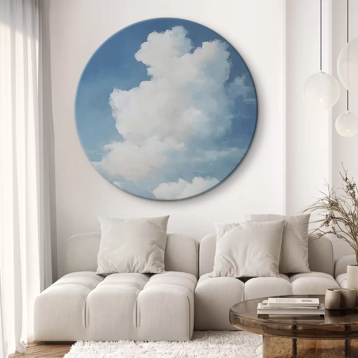 Runde Wandbilder Wolken am Himmel r45605