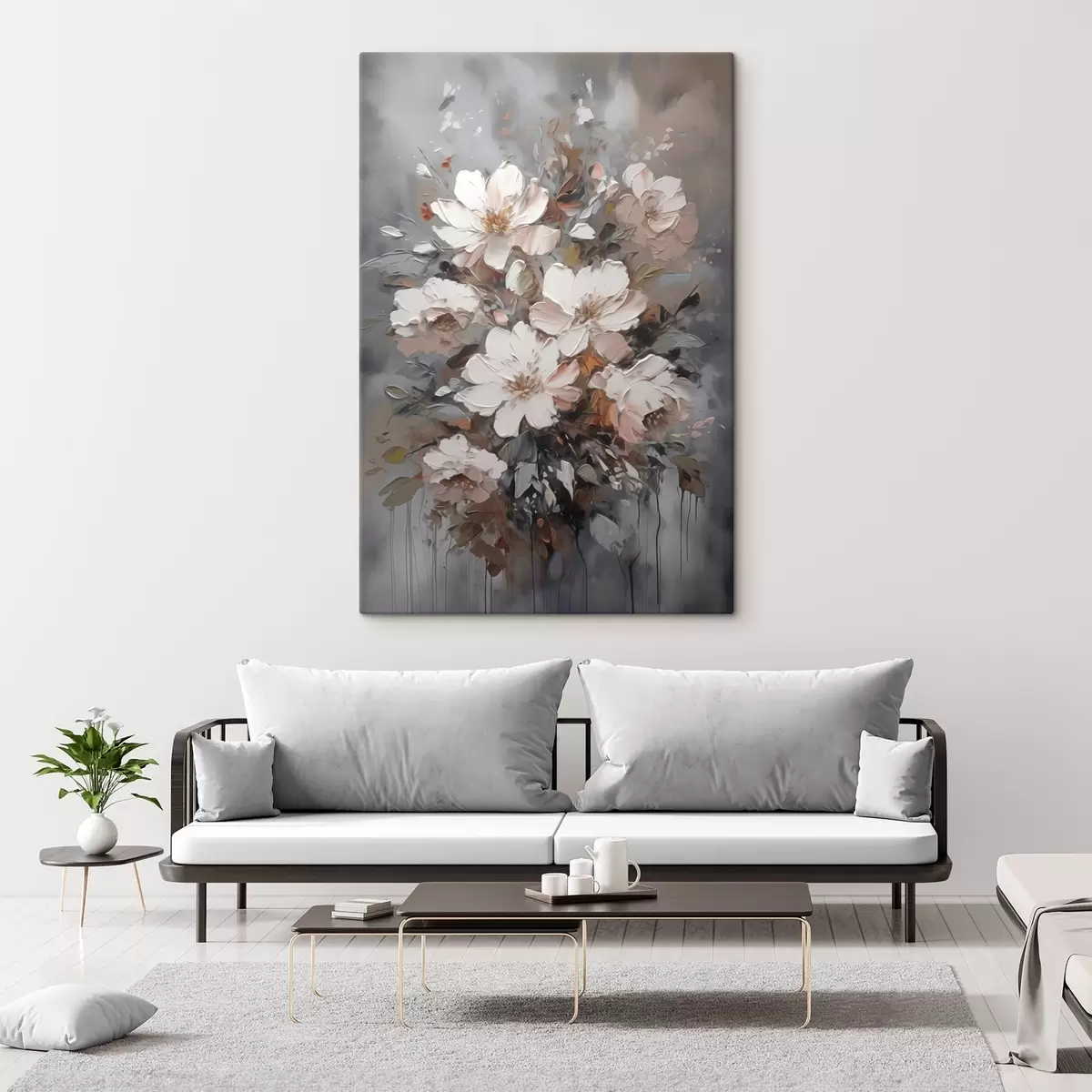 Fototapete Blumenstrauß aus abstrakten Blumen s45580