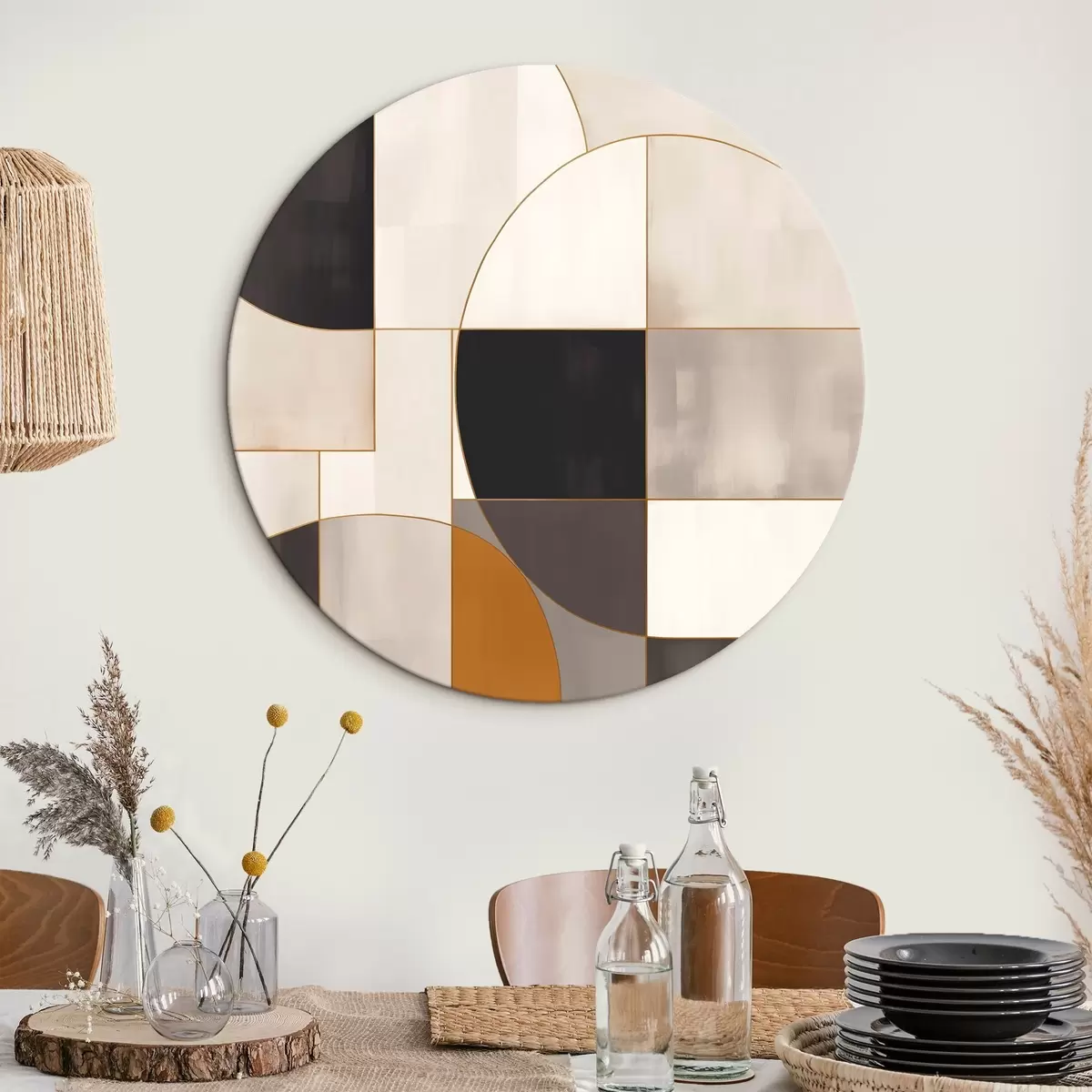 Runde Wandbilder Geometrische Abstraktion r45584