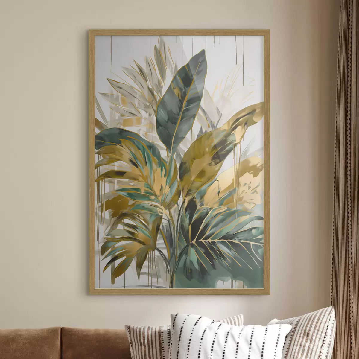 Poster Abstrakte tropische Blätter f45589