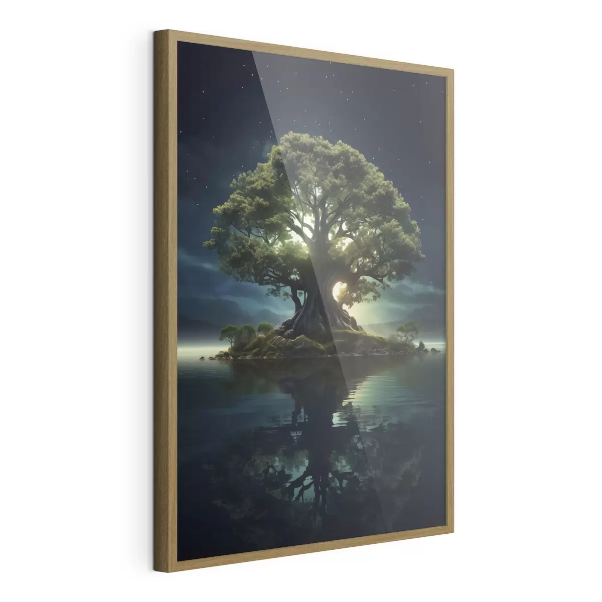 Poster Riesiger Baum bei Nacht f45510