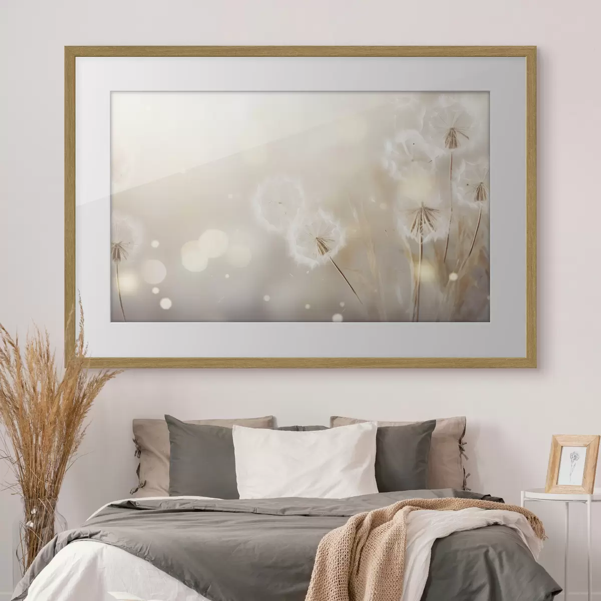 Poster Zarter Löwenzahn im hellen Licht f45519