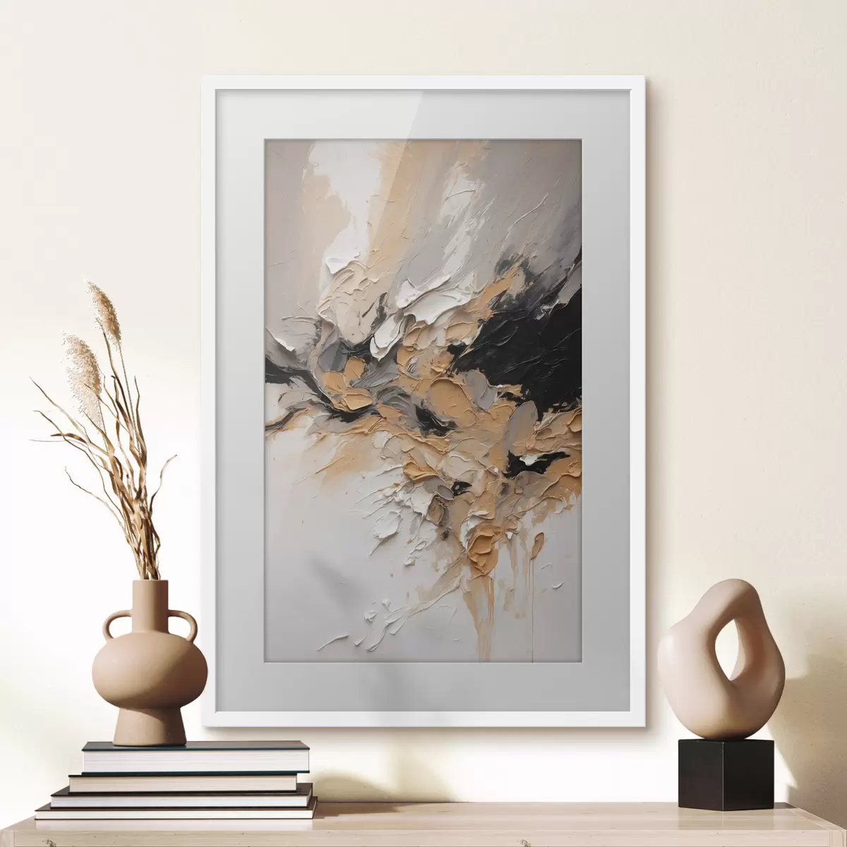 Poster Abstrakte Textur mit Pinselstrichen f45619