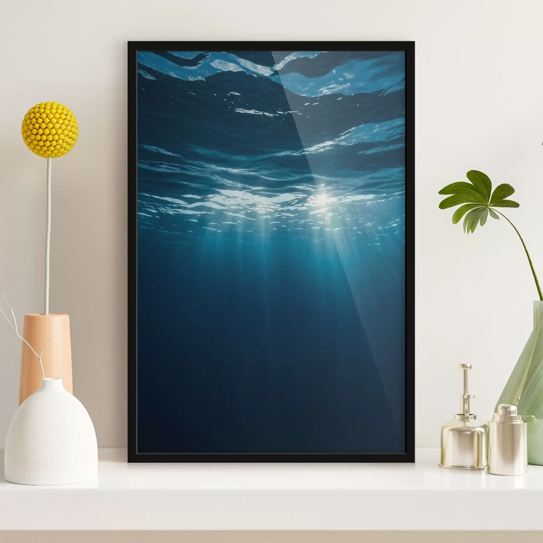Fototapete Sonnenstrahlen unter der Wasseroberfläche f45625