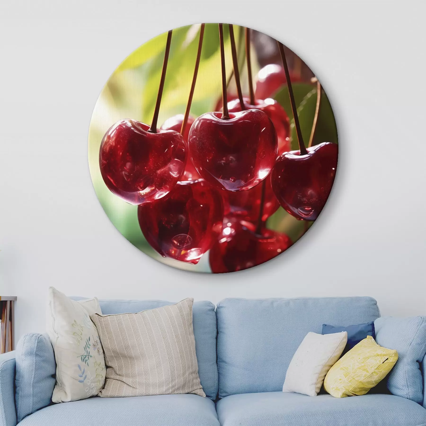 Fototapete Leuchtend rote Kirschen in der Sonne r45498