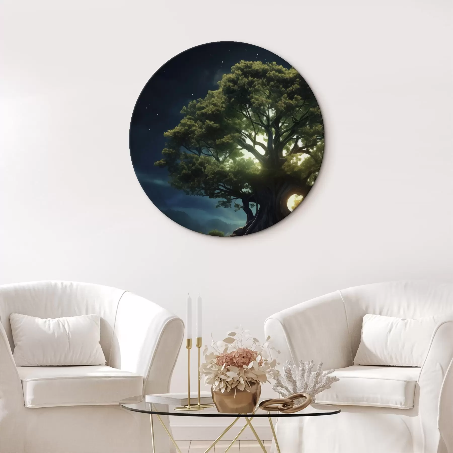 Fototapete Riesiger Baum bei Nacht r45510