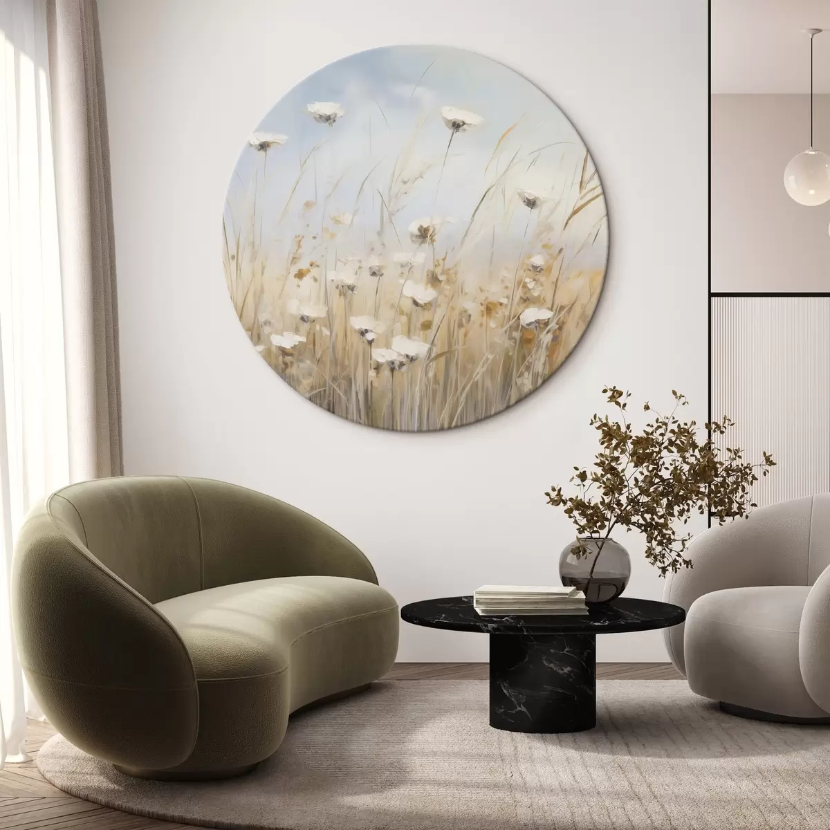 Runde Wandbilder Wildblumen r45511