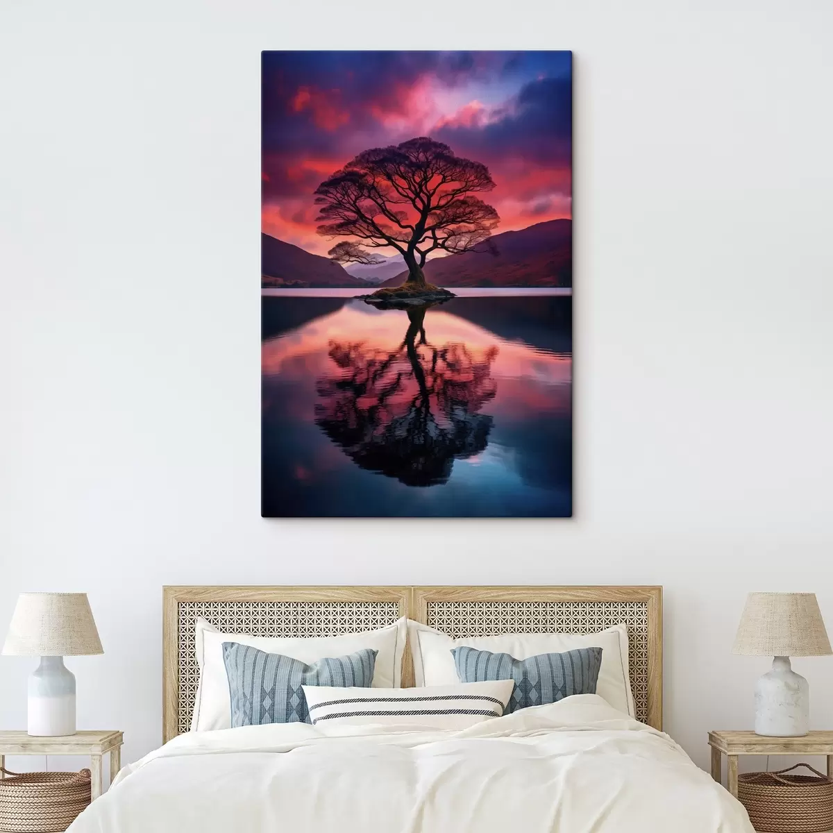 Fototapete Wassertropfen fallen mit Lichtreflexen s45504