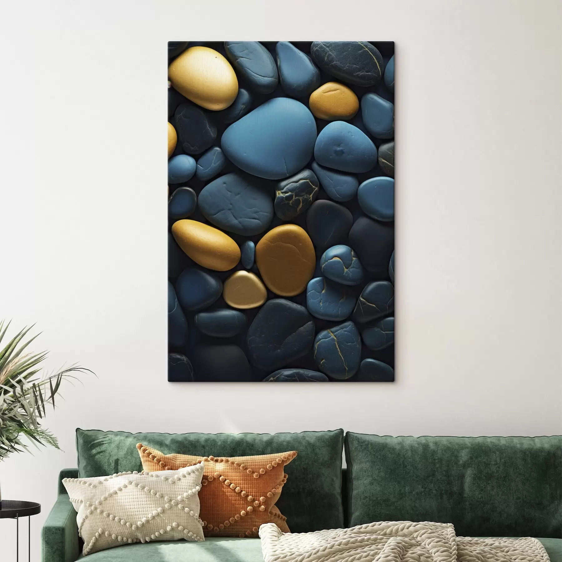 Fototapete Blaue und gelbe Steine s45512