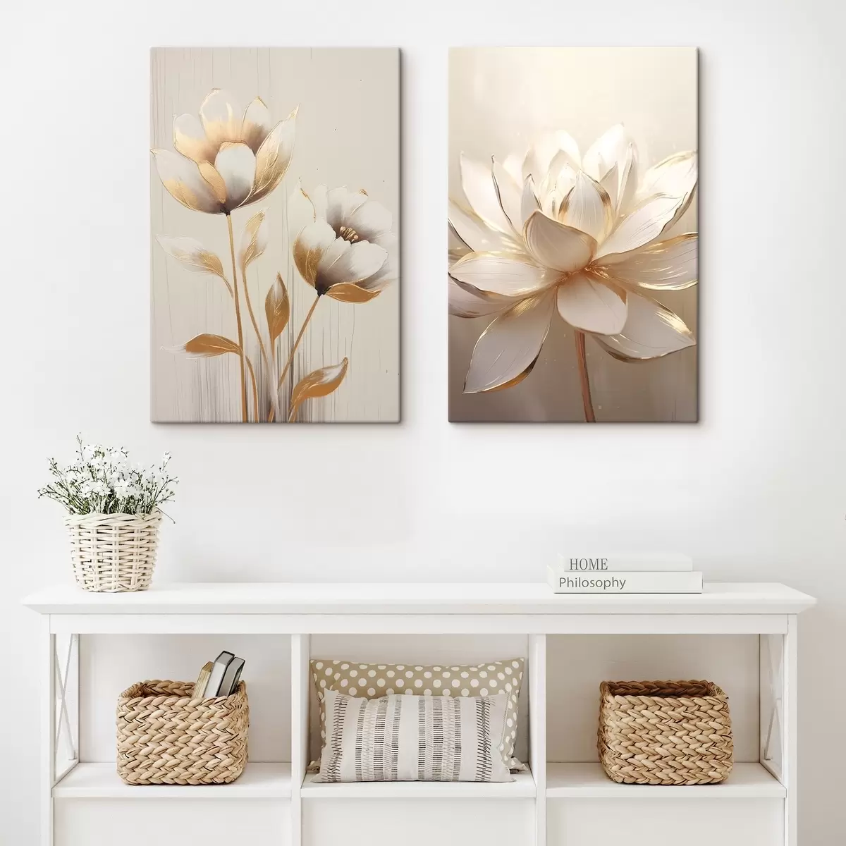Fototapete Blumenduo und Lotos m00682
