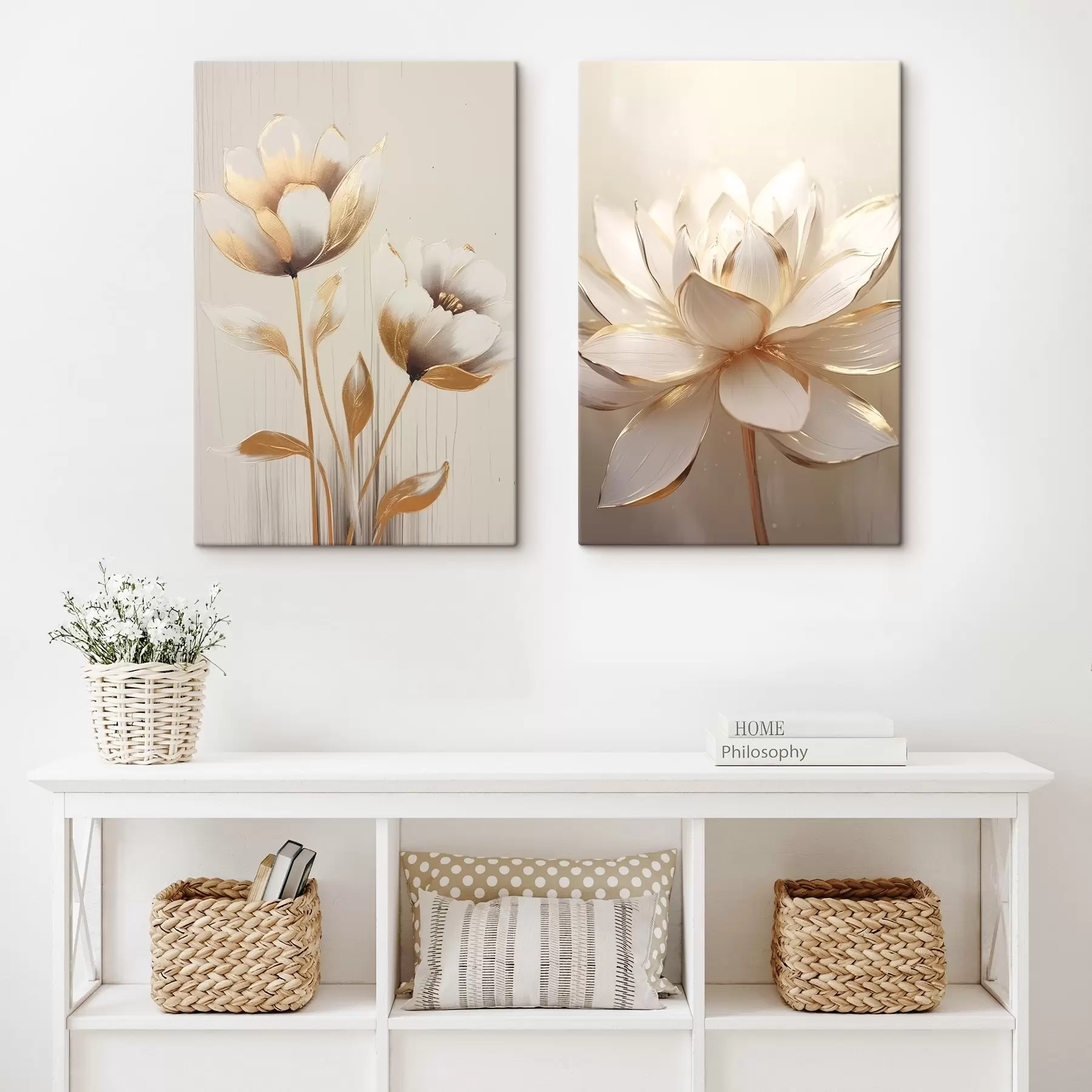 Fototapete Blumenduo und Lotos m00682