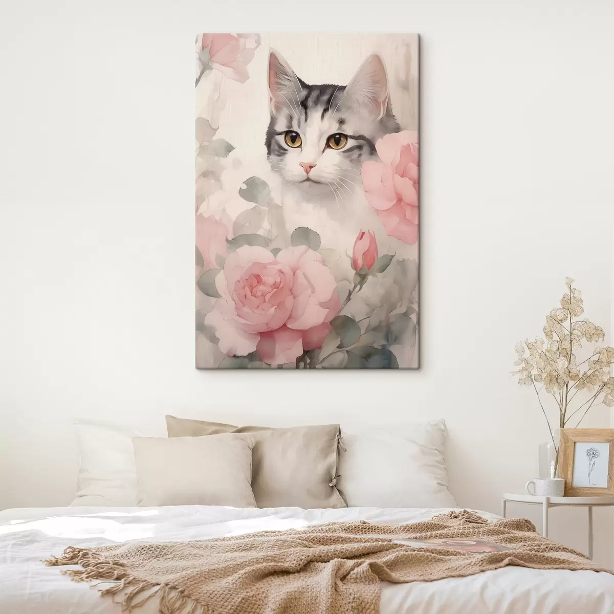 Fototapete Katze unter Rosen s45673