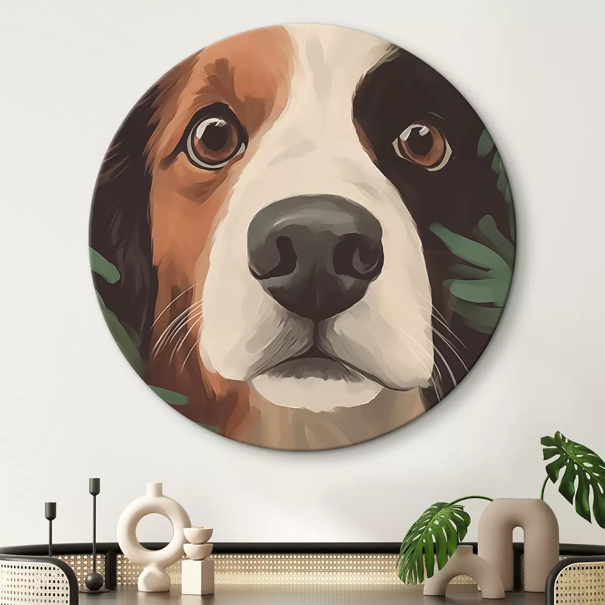 Runde Wandbilder Hund r45675