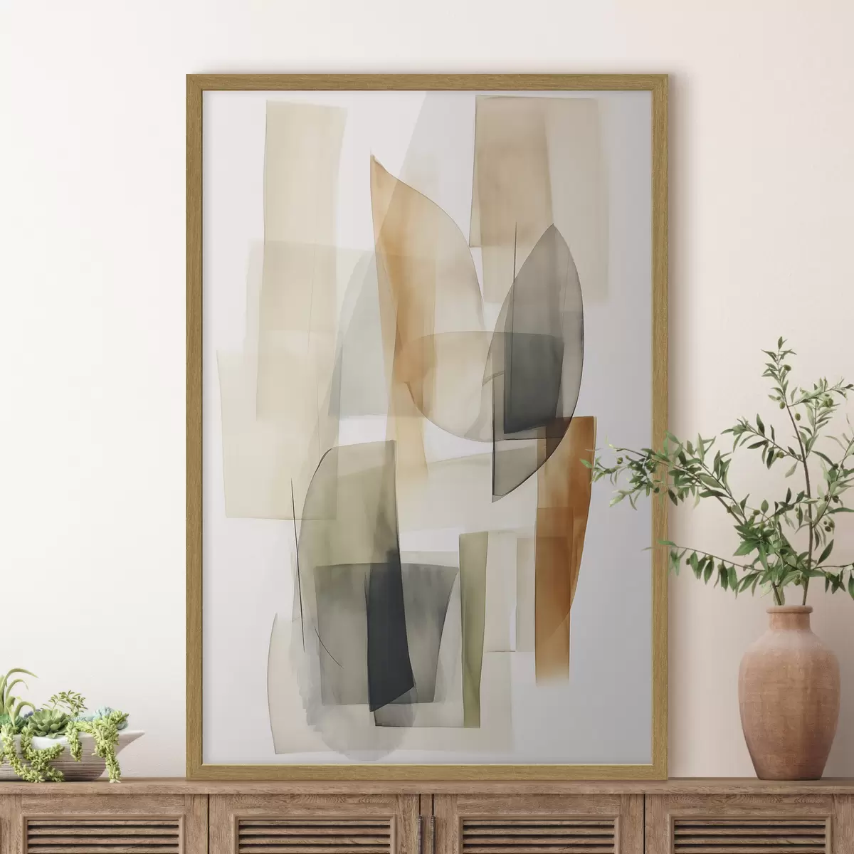 Poster Abstraktion Flecken Nachahmung Aquarell f45669
