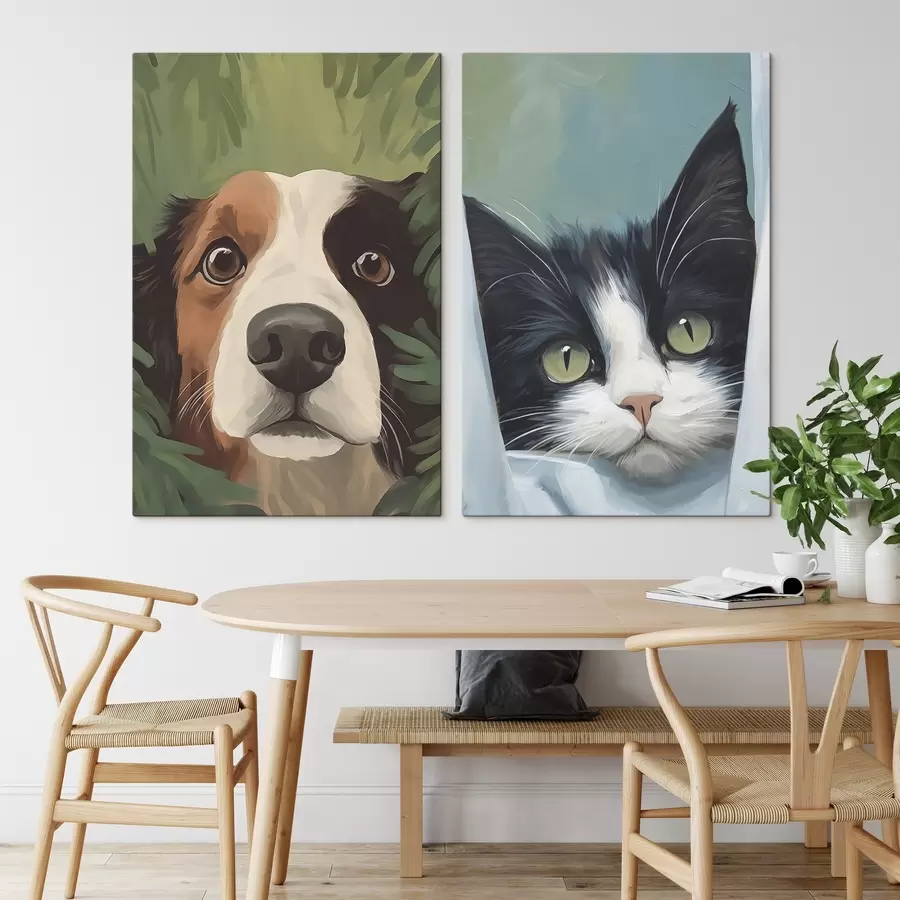 Fototapete Hund und Katze m00677