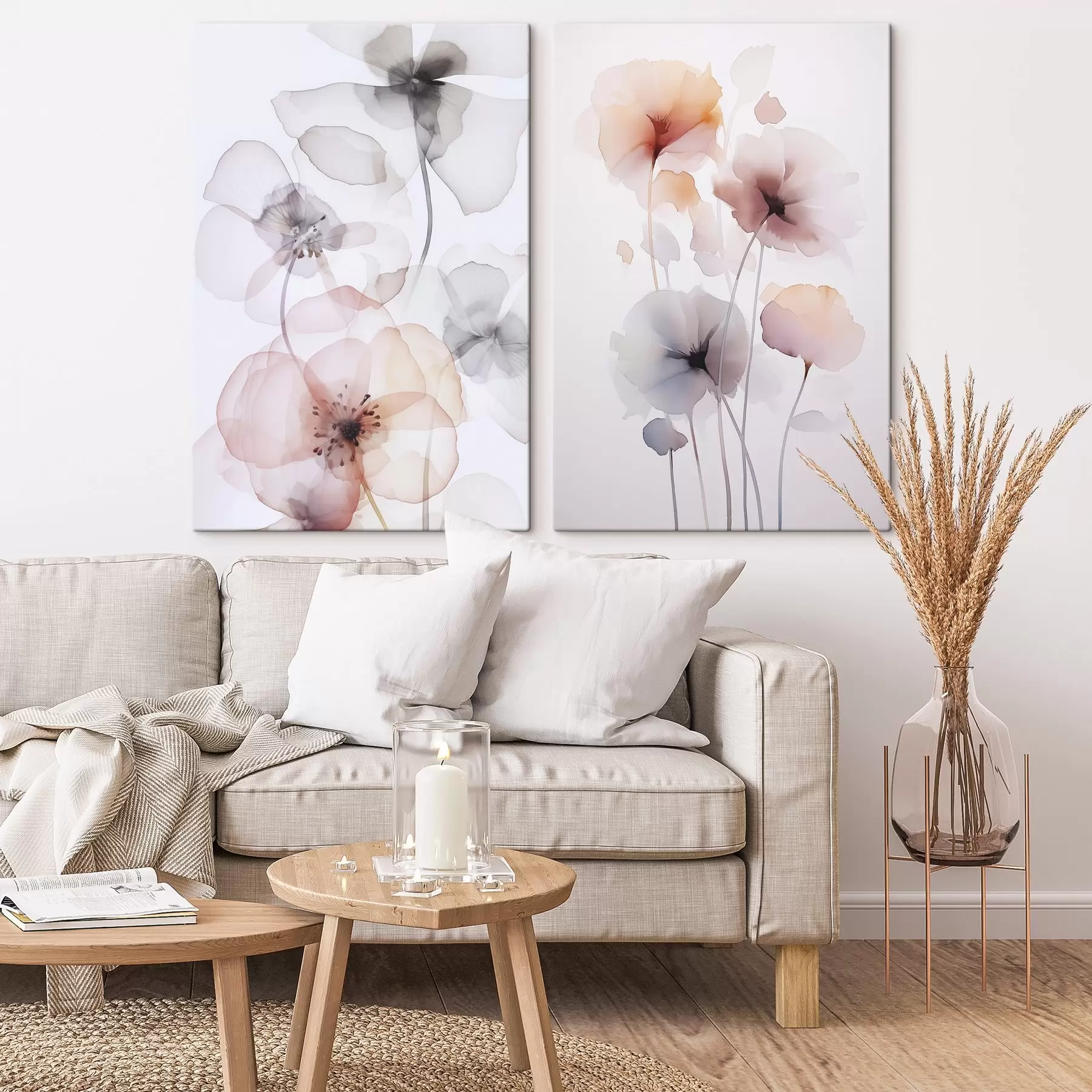 Fototapete Blumen Nachahmung von Aquarell m00680