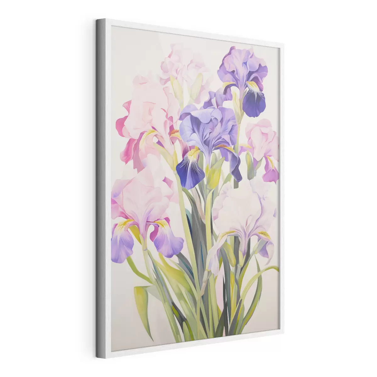 Poster Blumenstrauß aus Schwertlilien in Lila-Tönen f45597