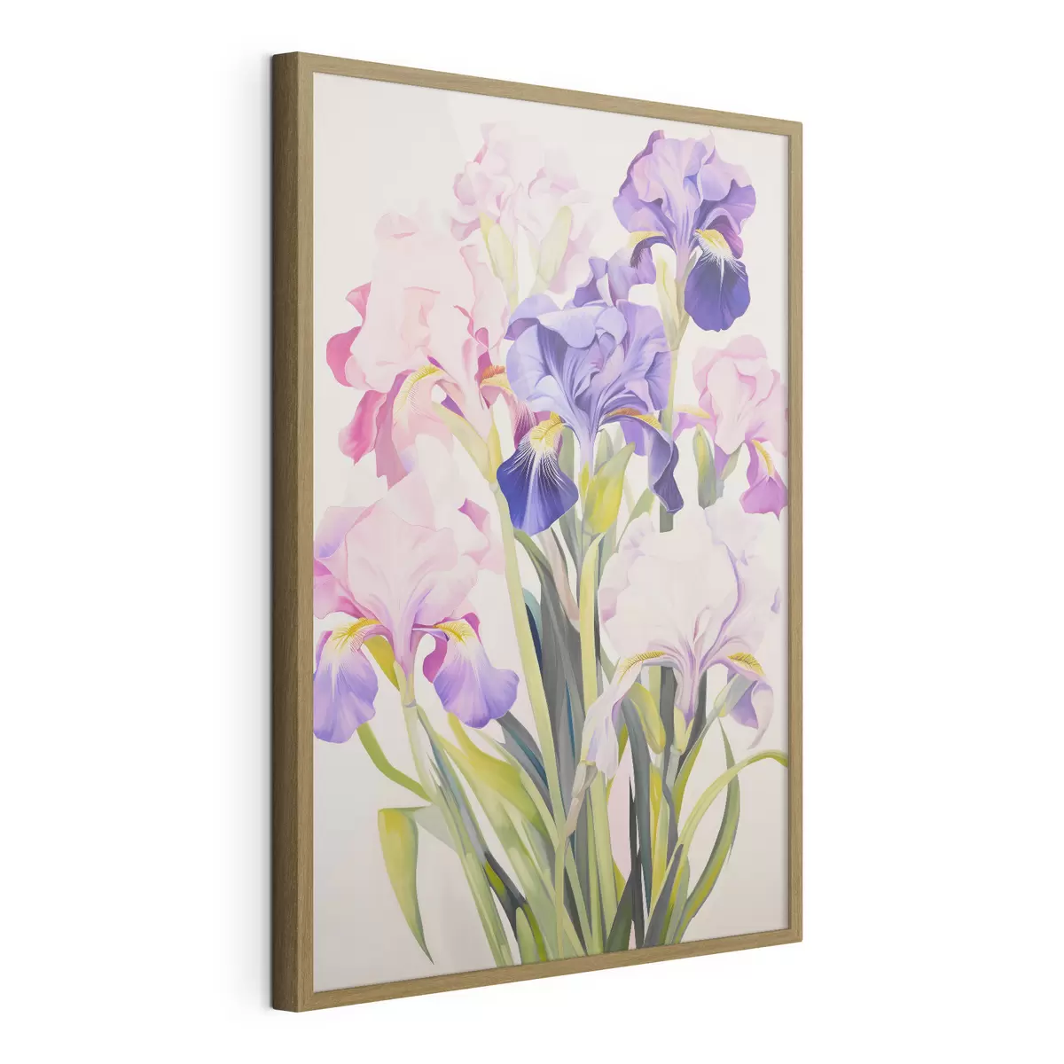 Poster Blumenstrauß aus Schwertlilien in Lila-Tönen f45597