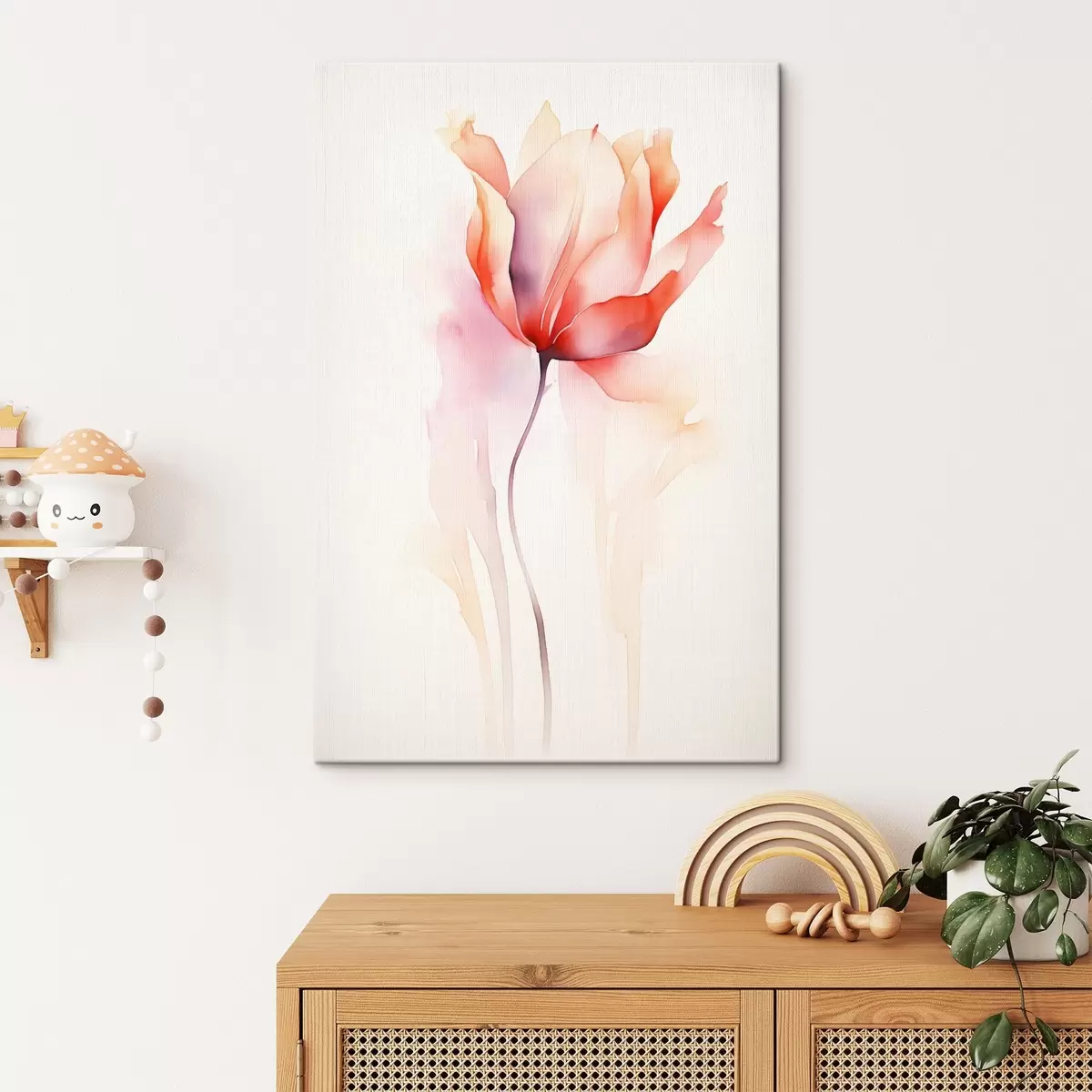 Fototapete Floraler Minimalismus im Aquarellstil s45637
