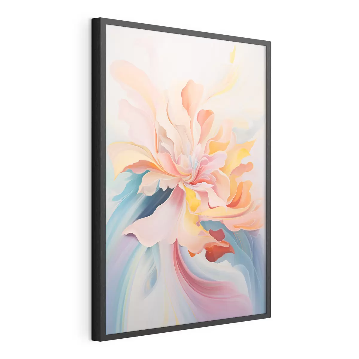 Poster Abstrakte Blume in Pastelltönen f45640