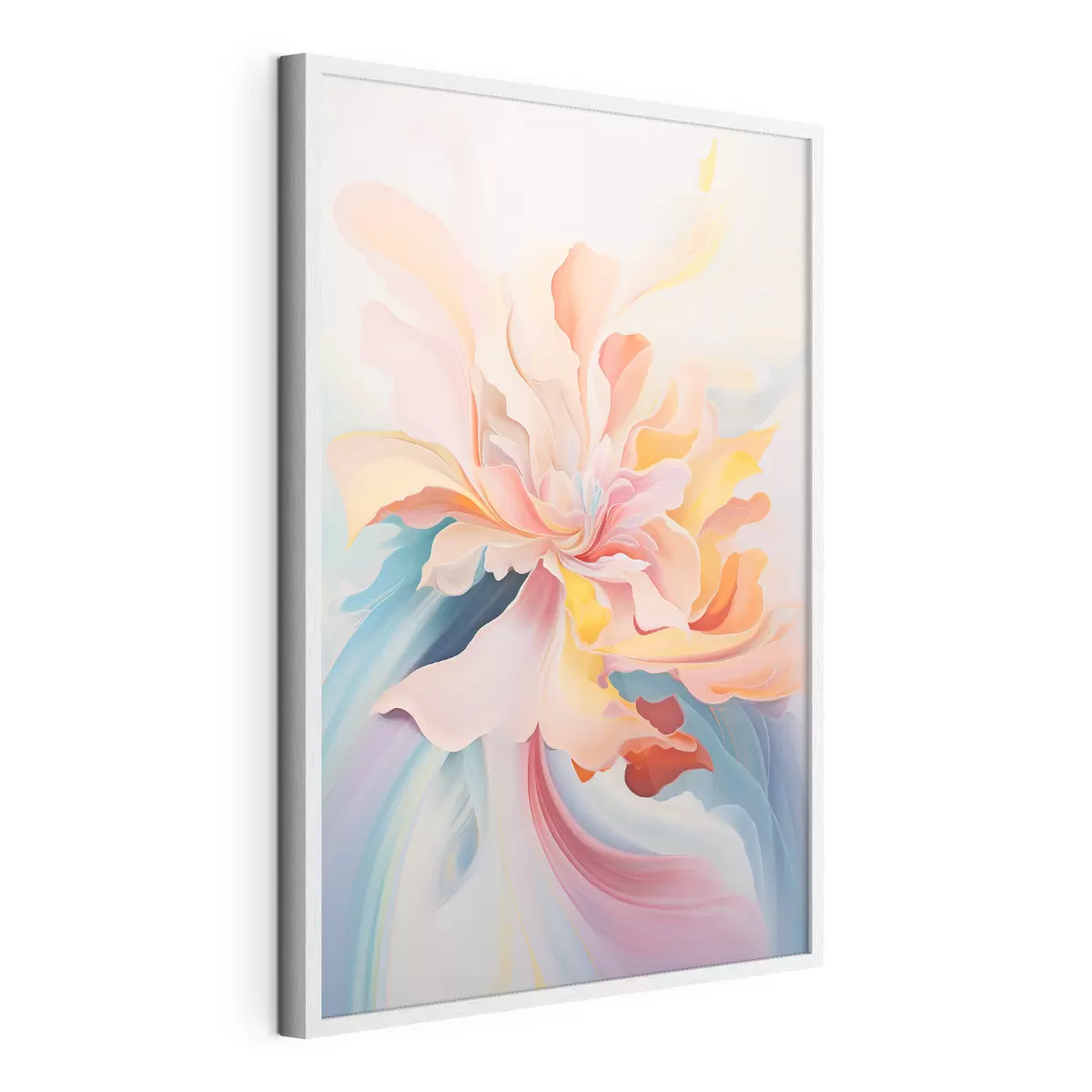 Poster Abstrakte Blume in Pastelltönen f45640