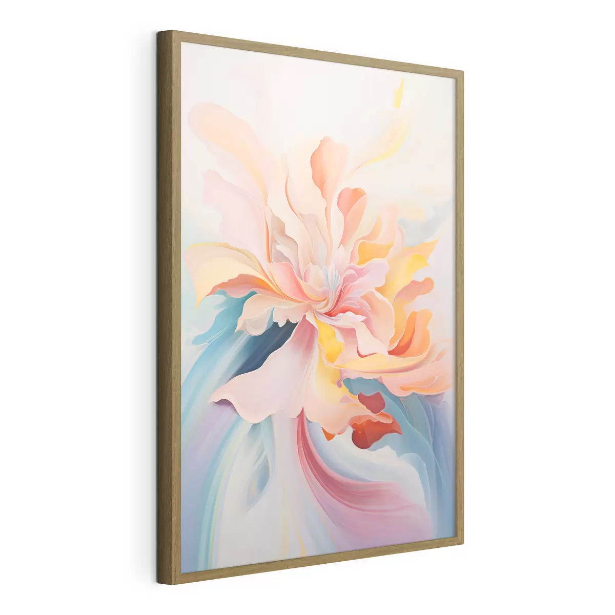 Poster Abstrakte Blume in Pastelltönen f45640