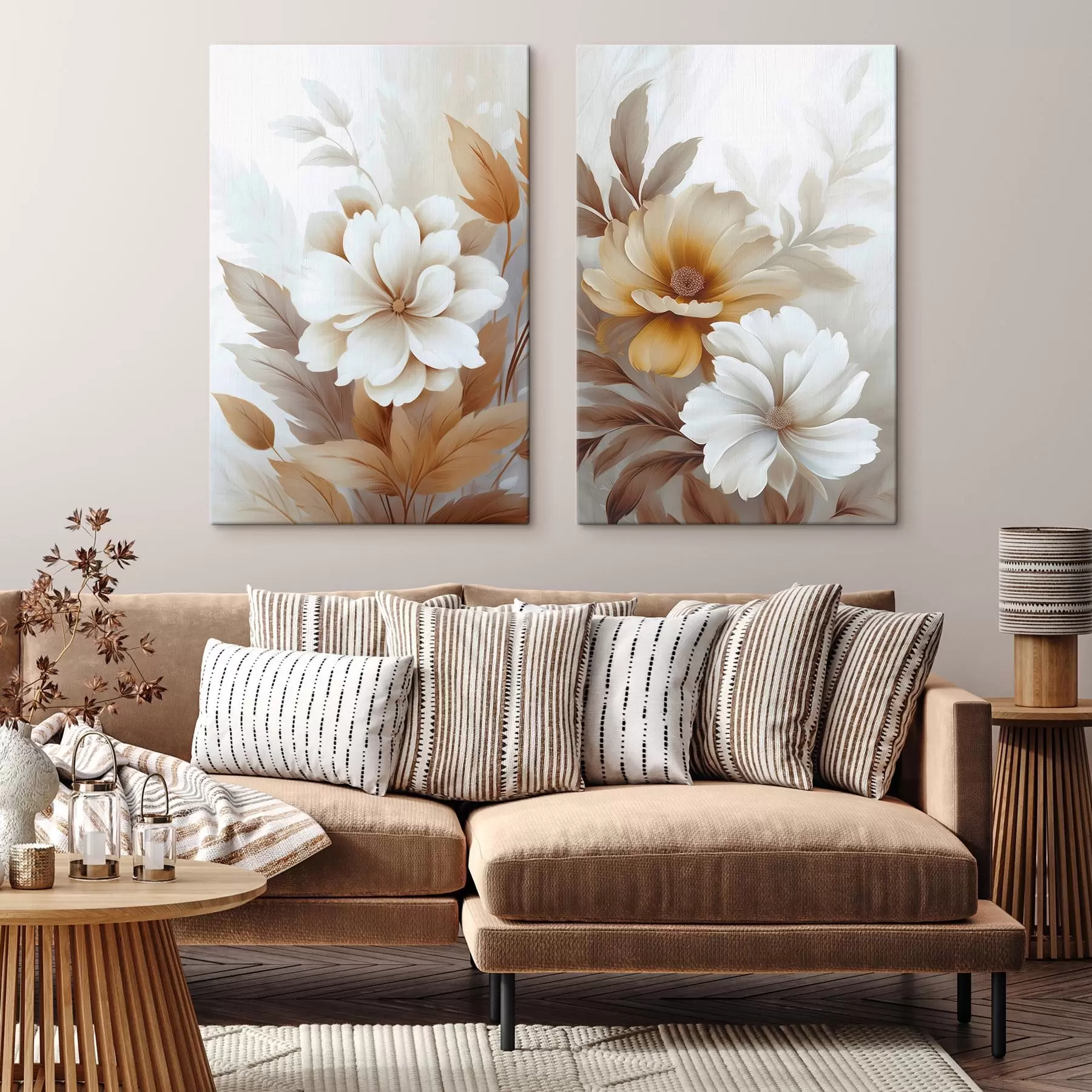 Fototapete Blumen mit Blättern m00712